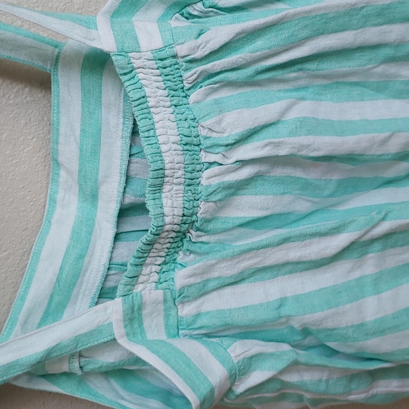 NWT Stoney Clover Lane women's green vertical striped tank top - Picture 4 of 6